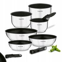 Набор кастрюль и сковородок съемная ручка набор Konighoffer Colate 8 el