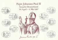 Jan Paweł II w Niemczech 1987 r. - kpl. kasowników