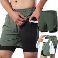 Мужские шорты для бега, 2 в 1, для велоспорта, спортивные, RG ARSUXEO