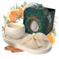 Zestaw świąteczny świeca sojowa dla kobiet upominek pod choinkę mikołajki