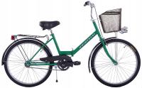 Складной велосипед 24 женский мужской универсальный зеленый