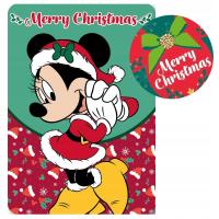 Kocyk świąteczny dla dziecka KOC dziecięcy 100x140 Myszka Minnie Święta
