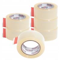 TAŚMA PAKOWA BEZBARWNA 48/132y Klejąca Transparent PAKOVA 6 szt