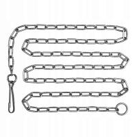 собачья цепь для питомника fi 3mm 3m с зажимом