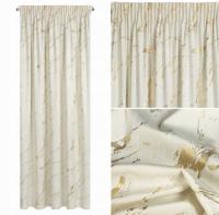 Zasłona Na Taśmie Welwetowa 140x270 MOLLY krem Eurofirany Marmurek Gotowa
