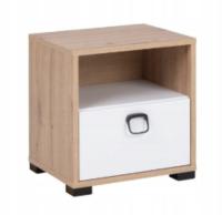 STOLIK NOCNY do pokoju młodzieżowego KOLEKCJA KEVIN dąb artisan/biel/grafit