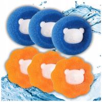 KULE DO PRANIA PRALKI PIORĄCE USUWANIE SIERŚĆ WŁOSY ANTYKŁACZKI KULKI 6x