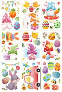 Happy Easter naklejki okienne Limtula – 9 gnomów i pisanek na szybę