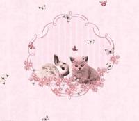 Котята, кролики-розовые обои-flizelina-LITTLE STARS-AS Creation