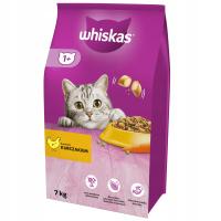 СУХОЙ КОРМ ДЛЯ ВЗРОСЛЫХ WHISKAS С ВКУСНОЙ КУРИЦЕЙ 7 КГ