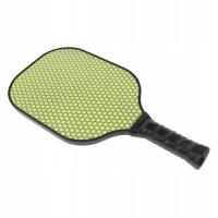 -Carbon Fiber Pickleball Yellow Hexagonal Graphic