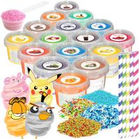 Сахар для сахарной ваты 16x 100 г красочные и ароматизированные ведра добавки