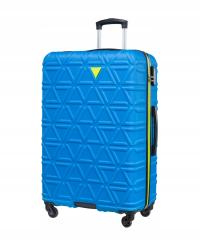 Большой дорожный чемодан на колесиках жесткий ABS PUCCINI синий ABS018A7