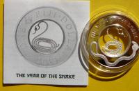 1 $ Фиджи 2013 Китайский зодиак год Змеи Ag 999 редкий