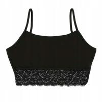 BIUSTONOSZ STANIK TOP DZIECIĘCY CZARNY 164-170 16-17 LAT