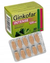 Ginkofar Intense 120 mg miłorząb japoński pamięć 60 tabletek