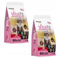 BIOFEED VITAL FIT JUNIOR Karma sucha dla kociąt Wołowa z żurawiną 1,2kg x2