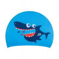 Czepek do pływania dla dzieci materiałowy na basen do wody Aqua-Sport Shark