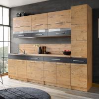 Meble kuchenne EDEK 2 260 cm loft dąb lancelot + beton z blatem