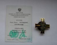 III RP duża ODZNAKA WETRAN WALK O NIEPODLEGŁOŚĆ+ LEGITYMACJA