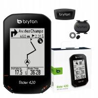 Bryton Rider 420 T | bezprzewodowy komputer rowerowy GPS + czujniki HRM CAD