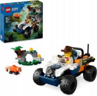 LEGO CITY QUAD BADACZA DŻUNGLI Z PANDĄ CZERWONĄ (60424) (KLOCKI)