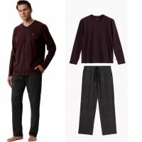 Piżama męska długi rękaw Atlantic