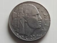 Włochy 20 centesimi 1942 Wiktor Emanuel III st. 2