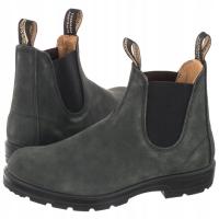 Buty Wsuwane Botki Sztyblety Skórzane Blundstone 587 Rust Black Czarne