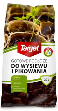 ZIEMIA PODŁOŻE DO SIEWU WYSIEWU PIKOWANIA TORF Z NAWOZEM 20L TARGET