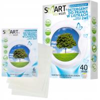 SMART eco wash Listki Detergent do prania w listkach 2w1 Neutralne 40+6prań