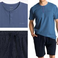 ATLANTIC piżama męska krótki rekaw krótkie spodnie NMP granatowy L