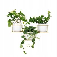 Kwietnik Dżungla 5 ścienny wiszący poziomy na 3 rośliny kwietniki złote