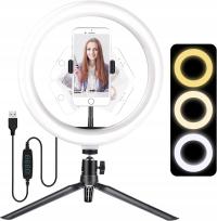 LAMPA PIERŚCIENIOWA LED 10CALI PILOT BLUETOOTH