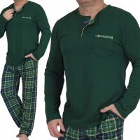 Турецкая мужская пижама с карманом на молнии с V-образным вырезом и карманами, брюки с длинным рукавом