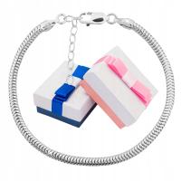 Bransoletka srebrna Mennica Bydgoska 925 regulowana długość