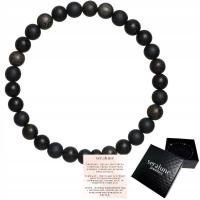 Bransoletka Czarny Turmalin Potrójna Ochrona Obsydian i Onyks czakry 6mm