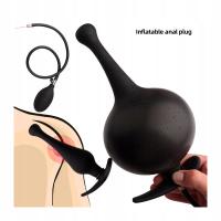 Silikonowy nadmuchiwany korek analny z igłą NAK10