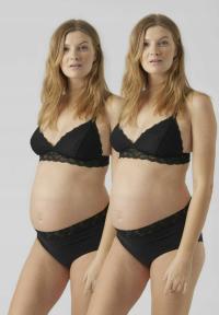 MAMA.LICIOUS CZARNE CIĄŻOWE MAJTKI 2-PACK TMV B17__L/XL