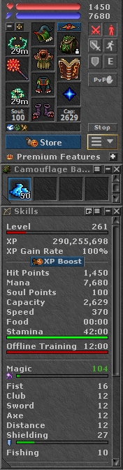 TIBIA 261 ED + 104 MLVL + 4 CHARMY + SECURA + EQ + FREE RK