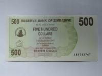 [B3593] Zimbabwe 500 dolarów 2006 r. UNC