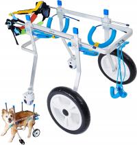 HobeyHove Regulowany 4-Kołowy Wózek Dla Psa/Wózek Inwalidzki r. L