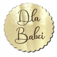 Dla Babci napis Exploding Box Scrapbooking Dekor Plexi złote lustro 7cm