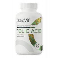 Фолиевая кислота OstroVit Folic Acid 90 tabs фолиевая кислота 800 mcg витамин B9 фолаты