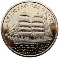 GILBERT ISLANDS - KIRIBATI 1 DOLLAR 2018 STATEK ŻAGLOWIEC - ST LEHMKUHL UNC