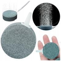 KAMIEŃ NAPOWIETRZAJĄCY PŁASKI DO AKWARIUM NAPOWIETRZACZ NA WĘŻYK 4/6mm ø4cm