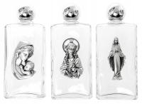 Стеклянная бутылка для святой воды с изображением