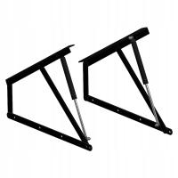 Podnośnik ST Do Łóżka Metalowy Stelaż Komplet P+L Czarny Bez Siłowników