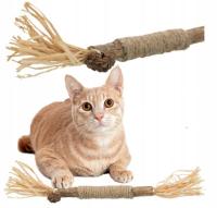 ZABAWKA NATURALNA DLA KOTA MATATABI KOT PATYK GRYZAK PATYCZEK Z KOCIMIĘTKĄ