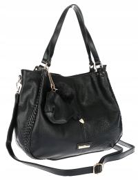 Torebka Damska Shopperka włoska marka CHARRO Pojemna A4 Torba CH6626 Czarna